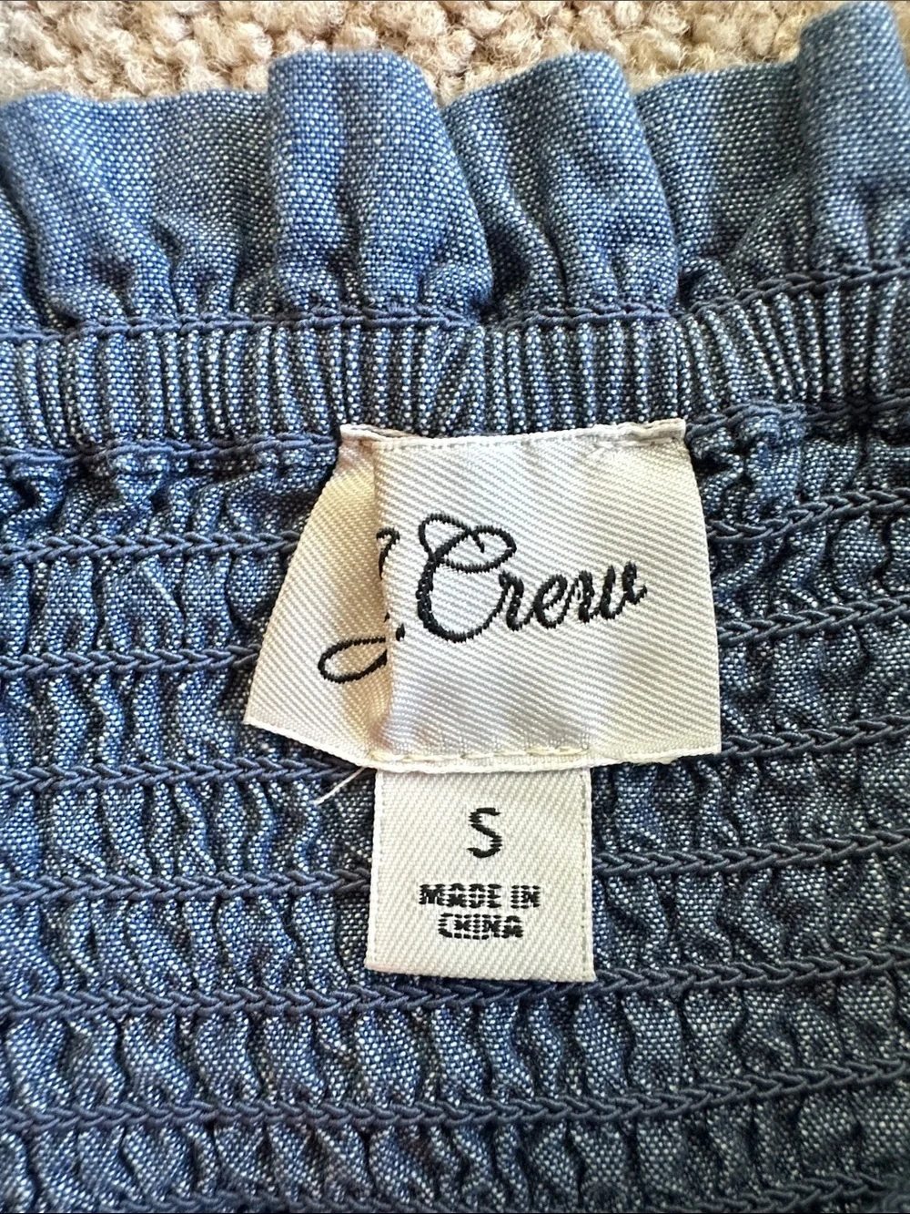 J. crew smocked top